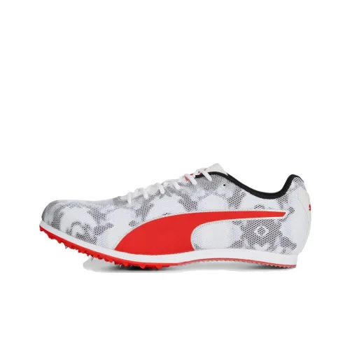 PUMA evoSPEED Electric 7 Устойчивые к истиранию низкие беговые кроссовки унисекс белые и красные