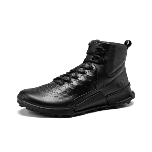 Ecco Высокий Топ Casual Мужской Черный