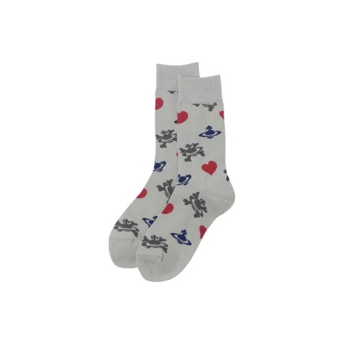 Vivienne Westwood Серые Женские Носки MID до икры