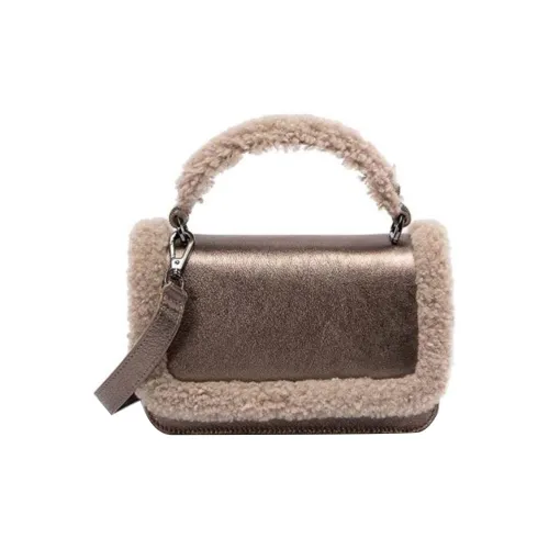 BRUNELLO CUCINELLI с телячьей кожей сумка через плечо мини женская латунь