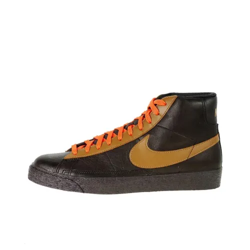 Nike Blazer High Премиум Slip-Resistant Abrasion-Resistant MID Топ Скейтборд Кроссовки Мужской Черный