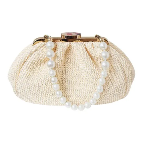 COIN QIAN Лён и Акриловый пластик Пельменная сумка Банкет Сумка Маленькая сумка Женская Белая Луна