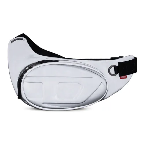 DIESEL Полиуретан ПУ (полиуретан) Sling Сумка Сумка через плечо Мужская Серебряная
