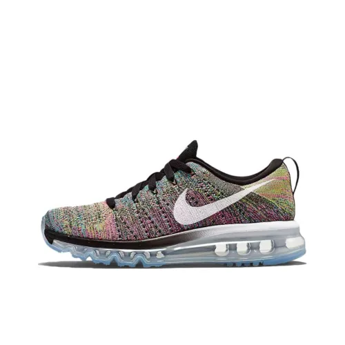 Nike Air Max Flyknit Support Balance Lightweight Low Top Casual Shoes Unisex Black White Blue Найк Эйр Макс Флайникт Суппорт Баланс Легкий Низкий Топ Повседневная Обувь Унисекс Черный Белый Синий