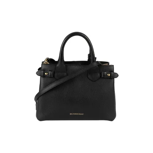 Burberry House Кожа Сумка через плечо Сумка Маленькая Унисекс Черная