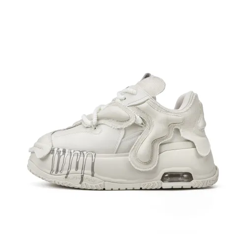 Ggi Low Top Crepe Sneakers Unisex Cream White