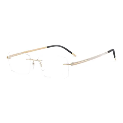 VOSS Металл Квадратные Оправы для Очков Мужские Светло-Золотые