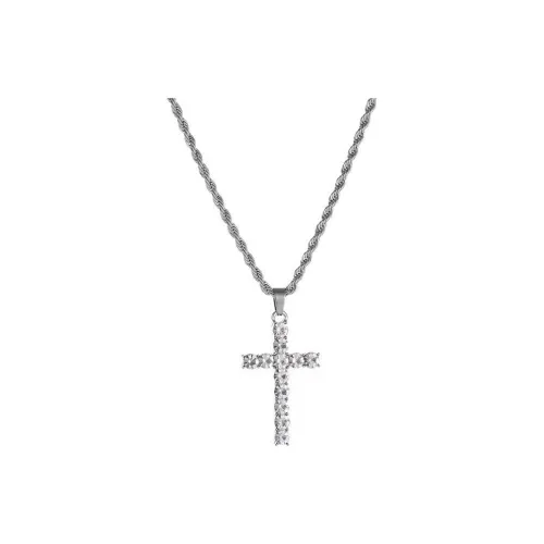 OWO Титановая сталь Циркон Ожерелья Унисекс Серебряный