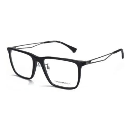 EMPORIO ARMANI Пластина And Металл Прямоугольный Оправы для очков Мужской Черный