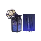 【Подарочная коробка】10 кистей + шестигранная щетка с бочком и жемчугами + этикетка стикер + мыло для мытья с пеномой сеткой