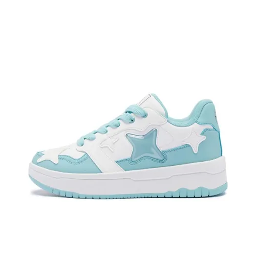 QIAODAN Slip-resistant Low Top Скейтборд Кроссовки Женские Белые Синие