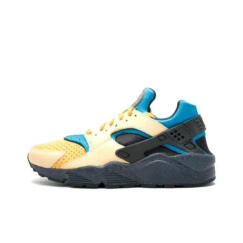 Nike Air Huarache Амортизация Износостойкие Низкие Кроссовки для Бега Унисекс Желто-Синие