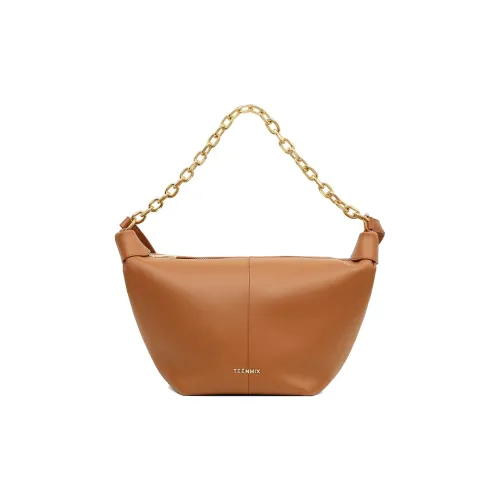 teenmix Коровья кожа Круассан Сумка Сумка через плечо Сумка на плечо Средний Женская Черная Желтая Коричневая