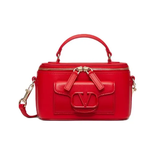 Valentino Locò Телячья кожа Коробка Сумка через плечо Мини Женская Настоящий красный
