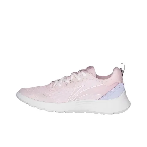LiNing Feather Slip-resistant Low Top Беговые кроссовки Женские Pink