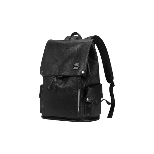 HERDER Рюкзак из коровьей кожи ПУ (полиуретан) средний унисекс черный