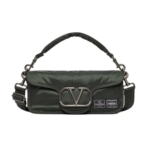 Valentino Porter Locò Нейлоновая Сумка через плечо Сумка среднего размера Женская Зеленая