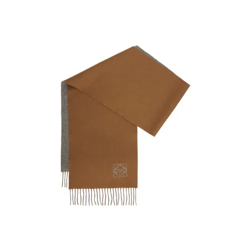 LOEWE Вязаные шарфы Женские Коричневый Серый