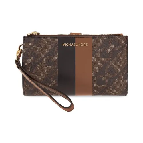 MICHAEL KORS Jet Set Полиэстер Кошелек Женские Коричневый