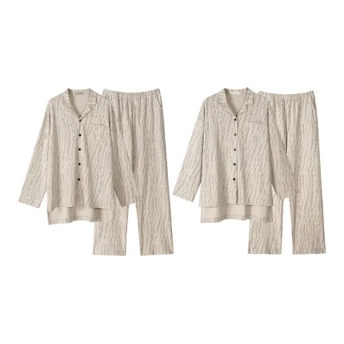 Same Language Пижамный комплект Унисекс Абрикос Серый Чернила Серый