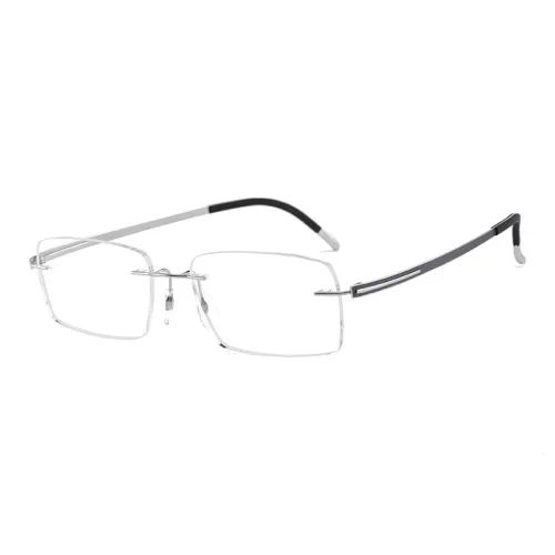 VOSS Титан Квадратные Оправы для Очков Мужские Ярко-Серебристые