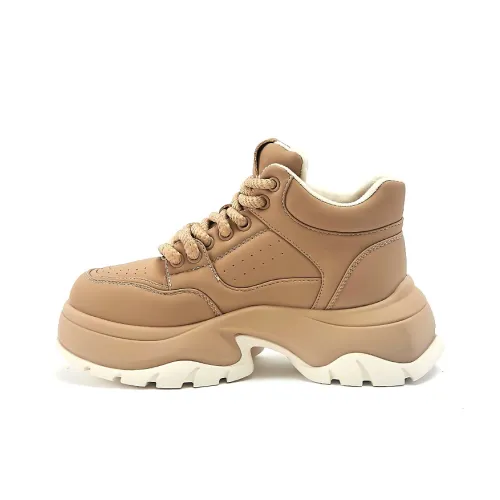 BAKERLOO Высокие топы с толстой подошвой женские абрикосовые