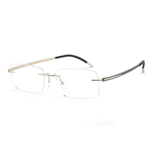 VOSS Титан Квадратные Оправы для очков Мужские Золотые