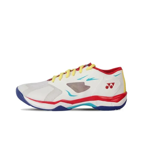 YONEX Амортизирующая стелька для бадминтона, низкий топ, белый и красный, мужской