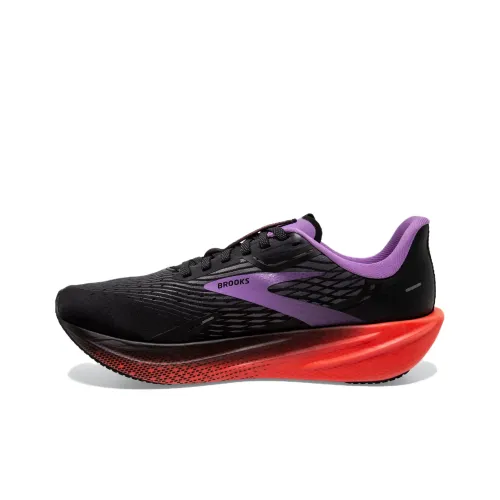 Brooks Hyperion Ma противоскользящий устойчивый к истиранию низкий топ повседневная беговая обувь женская черный фиолетовый красный
