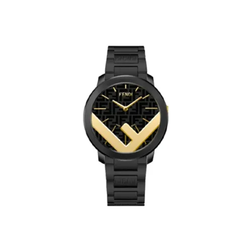 FENDI Мужские часы Кварцевый механизм Ремешок из нержавеющей стали 41 мм Черный циферблат