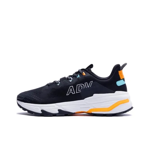 QIAODAN Амортизация Износостойкий Низкий Топ Уличная Обувь Мужская Черный Оранжевый