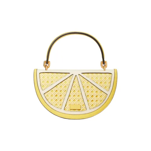 Kate Spade Кожа с Прутья ивы Сумка Сумка через плечо Сумка через плечо Средняя Женская Одуванчик Желтый