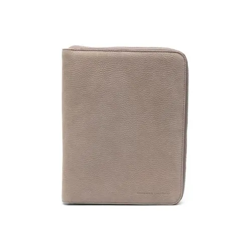 BRUNELLO CUCINELLI Кожа Клатч Женский Светлый Бежевый