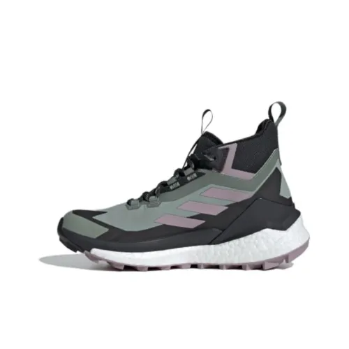 adidas Terrex FREE HIKER Gore TEX 2,0 Амортизация Износостойкий Высокий Топ Уличная Обувь Женская Серый Черный