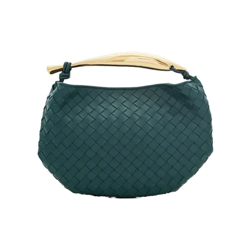 Bottega Veneta Sardine Овчина Сумка Маленькая Женская Оливково-Зеленая