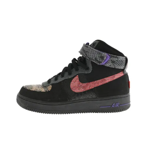 Nike Air Force 1 Устойчивые к истиранию Дышащие Высокие Кроссовки для скейтбординга Мужские Черные Красные