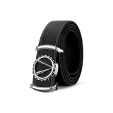 Черный с серебряной пряжкой