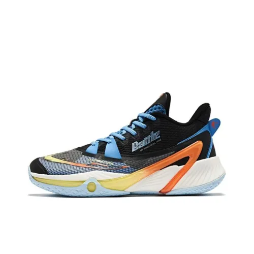 QIAODAN Wind Blade 3 поколения противоскользящие устойчивые к истиранию низкий топ баскетбольные кроссовки мужские черный синий оранжевый