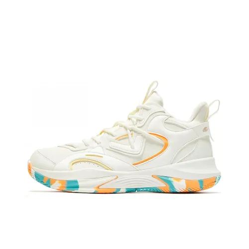 QIAODAN Slip-resistant Abrasion-resistant High Top Basketball Shoes Men's Electric Orange QIAODAN Противоскользящие Износостойкие Высокие Баскетбольные Кроссовки Мужские Электрический Оранжевый