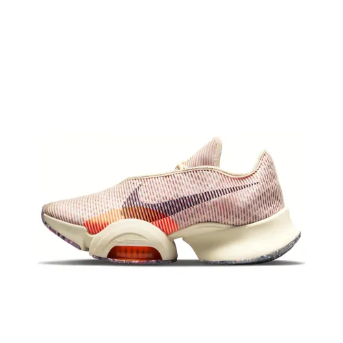 Nike SuperRep Шокабсорберы Противоскользящие Устойчивые к истиранию Низкий Топ Кроссовки для тренировок Женские Бежевый Белый Розовый