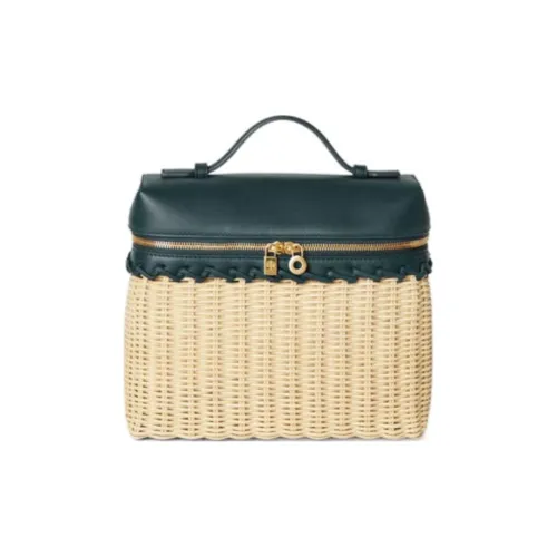 Loro Piana ExtraPocket Бамбук Телячья кожа Сумка через плечо Женская Бежевый и Зеленый