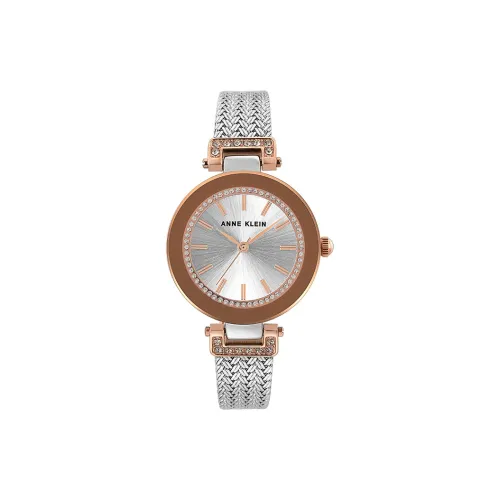 ANNE KLEIN Наручные часы Кварцевый механизм Серебристый циферблат Женские часы AK 1907SVRT