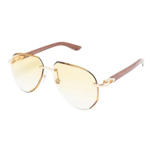 Cartier Ацетат Нерегулярной Формы Солнцезащитные Очки Мужские Золотые