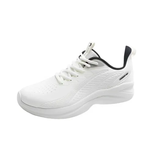 QIAODAN Амортизаторы Shock Slip-resistant Низкие Кроссовки для бега Мужские Белые