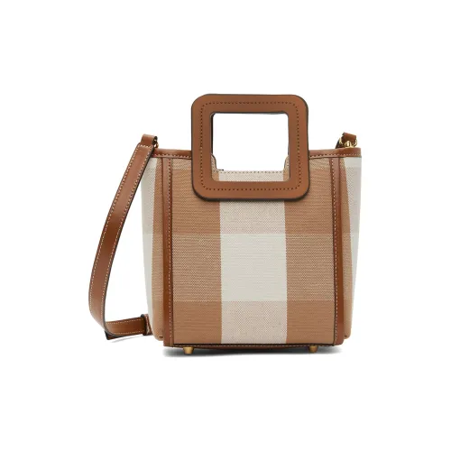 Staud Холст и Кожа Сумка через плечо Мини Сумка Женская Коричневая