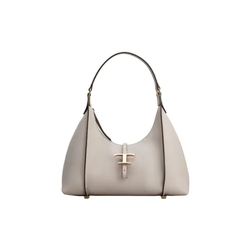 TOD'S Телячья кожа Одно плечо Сумка Маленькая Женская Серый