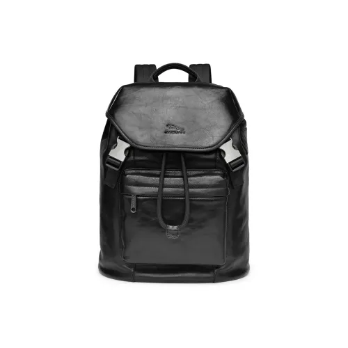 JAGUAR Коровья кожа с тканью Рюкзак Стандартный Мужской Черный