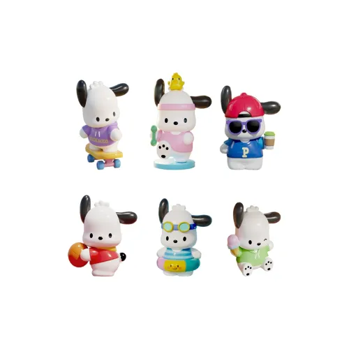 Wolf Bowang x Sanrio Pochacco Where to Go Collection Настольный набор декоративных изделий Слепые коробки Целая коробка OF Six
