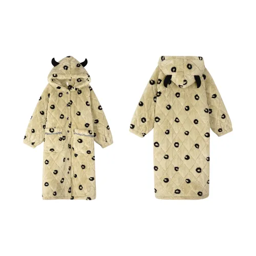 XUANZHITING Горохово-зеленый Женские Банные халаты