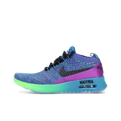 Nike Air Max THEA Амортизация Износостойкие Низкие Кроссовки для Бега Женские Синий Зеленый Фиолетовый